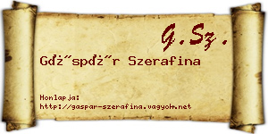 Gáspár Szerafina névjegykártya